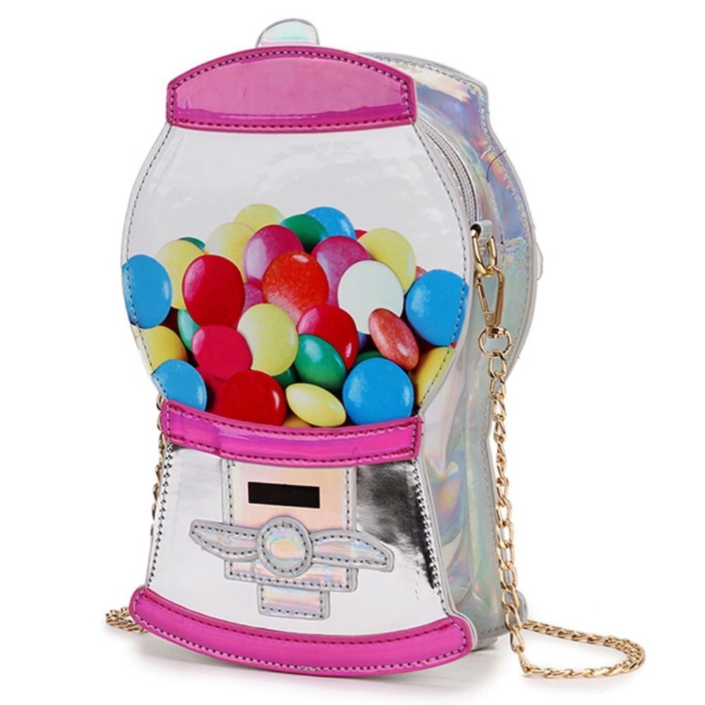 Gumball Machine Shaped Handbag Novelty Crossbody Bag Cute Cartoon new